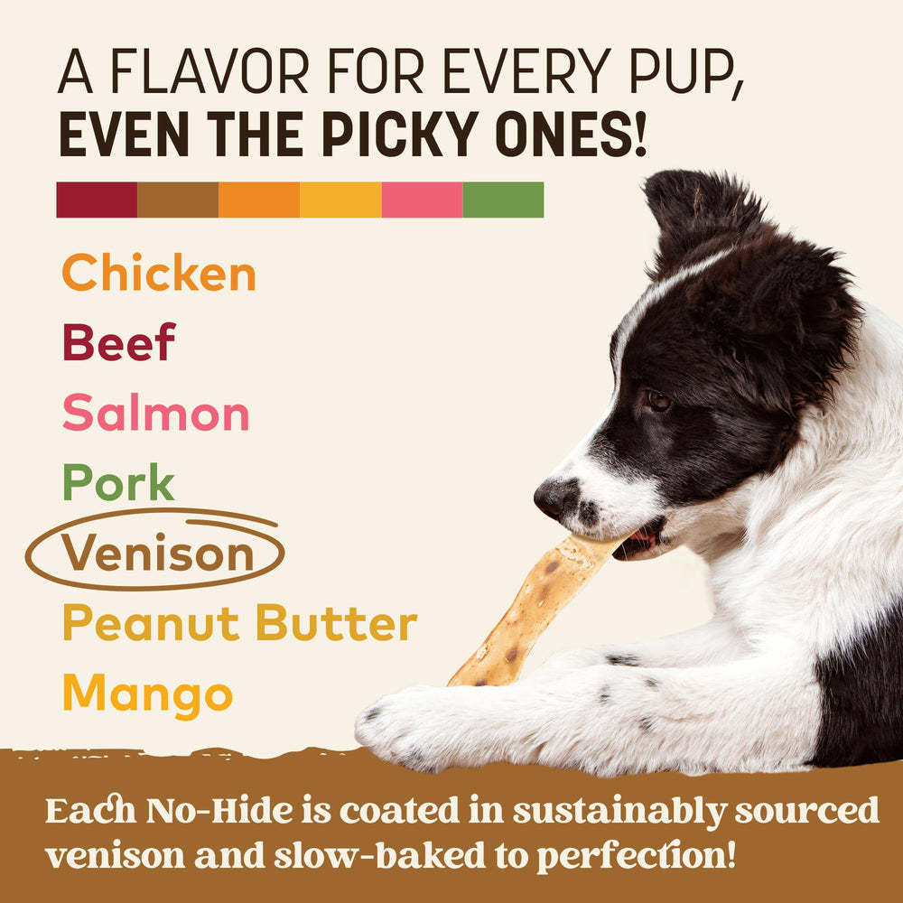 Earth Animal No Hide Strips venison baking process shows slow bake for flavor