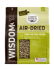 Earth Animal Wisdom air-dried dog food bag with premium nutrition for all breeds