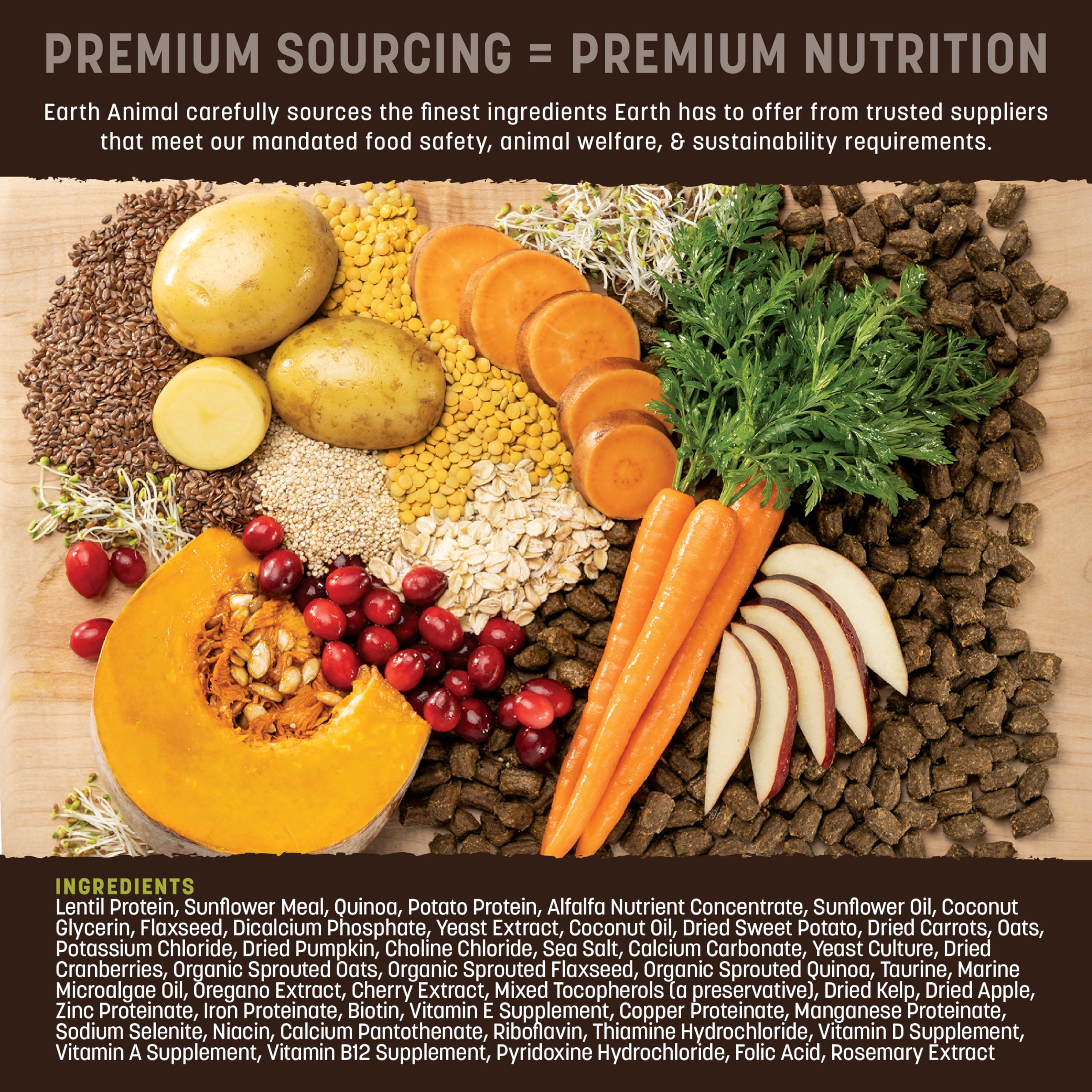 Earth Animal Wisdom plant-based diet illustration suggests complete nutrition without animal proteins.