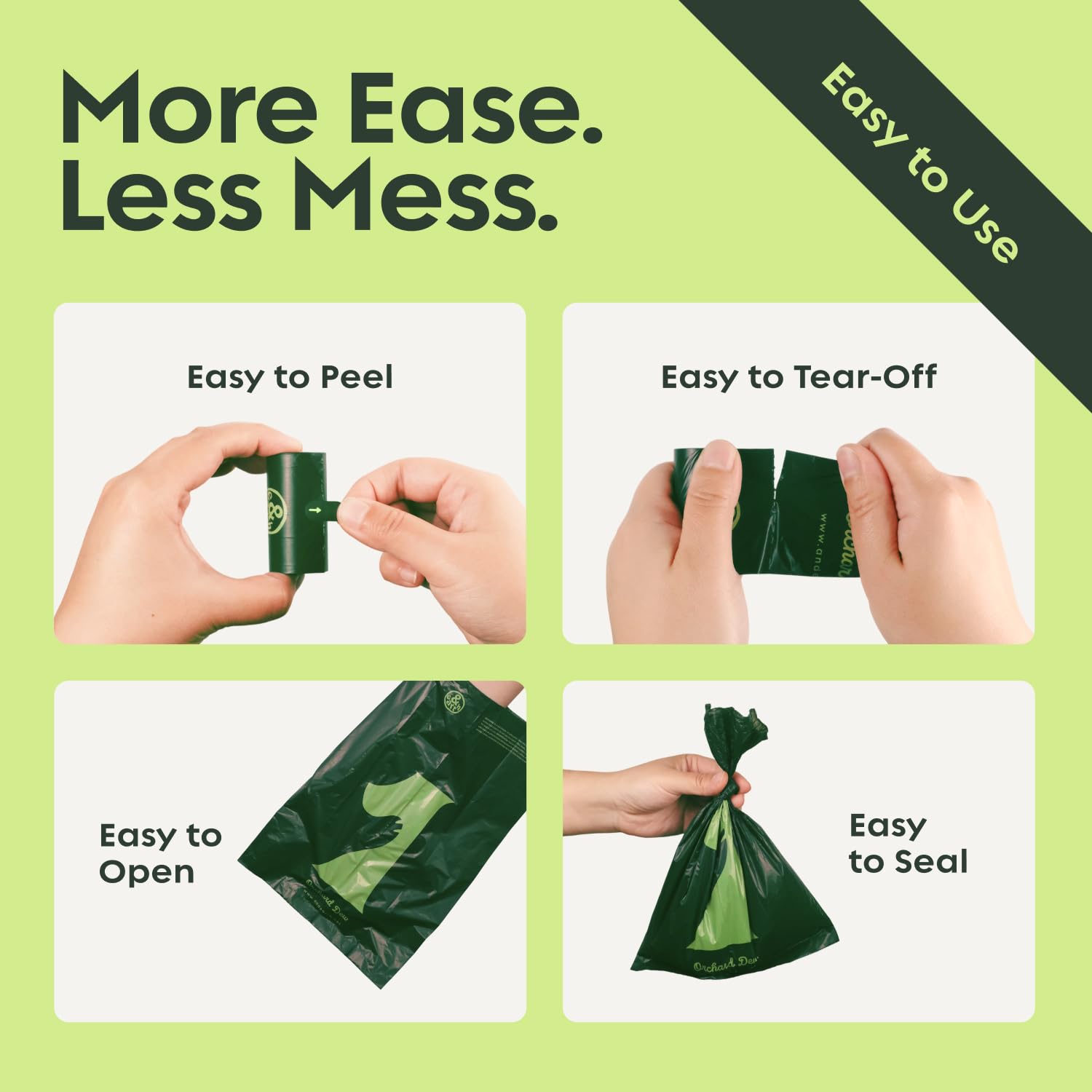 &earth easy-open tear-off design makes cleanup quick and smooth.