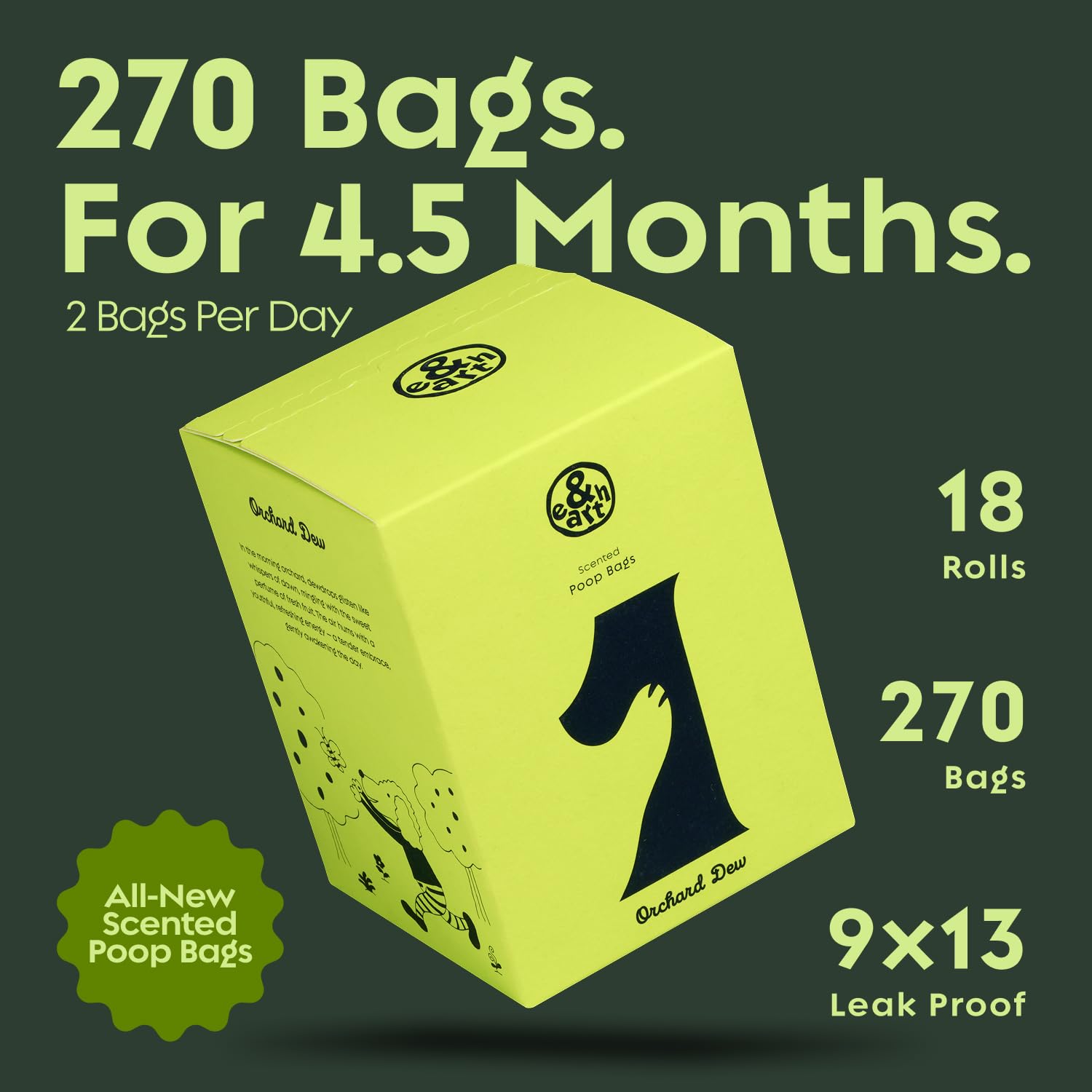 &earth large-dog cleanup with extra-strong bags to prevent leaks.