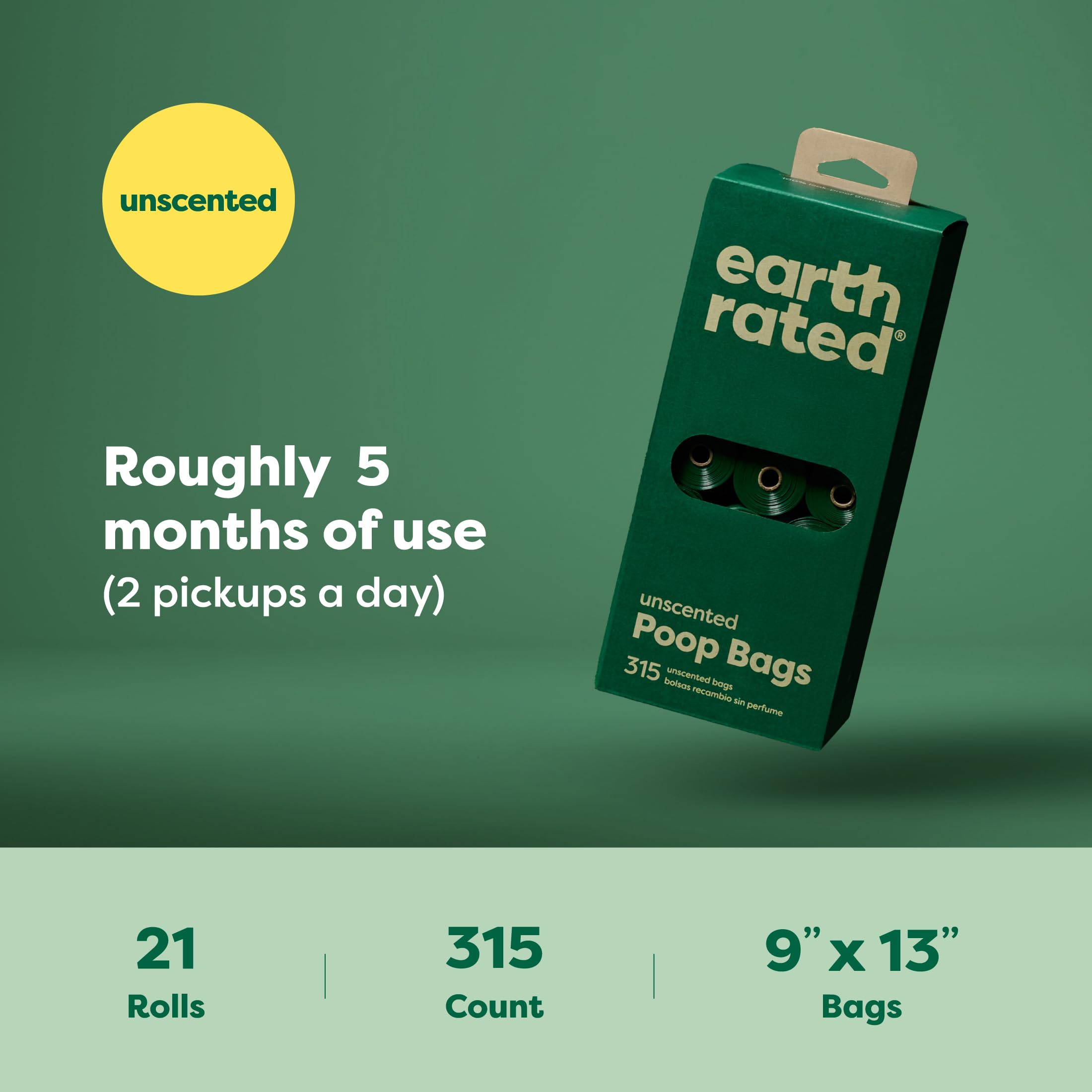 Earth Rated 315-count refill rolls, long-lasting and budget-friendly