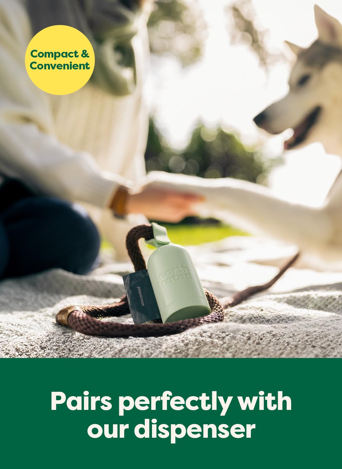 Earth Rated bags suitable for baby diaper disposal when traveling with family.