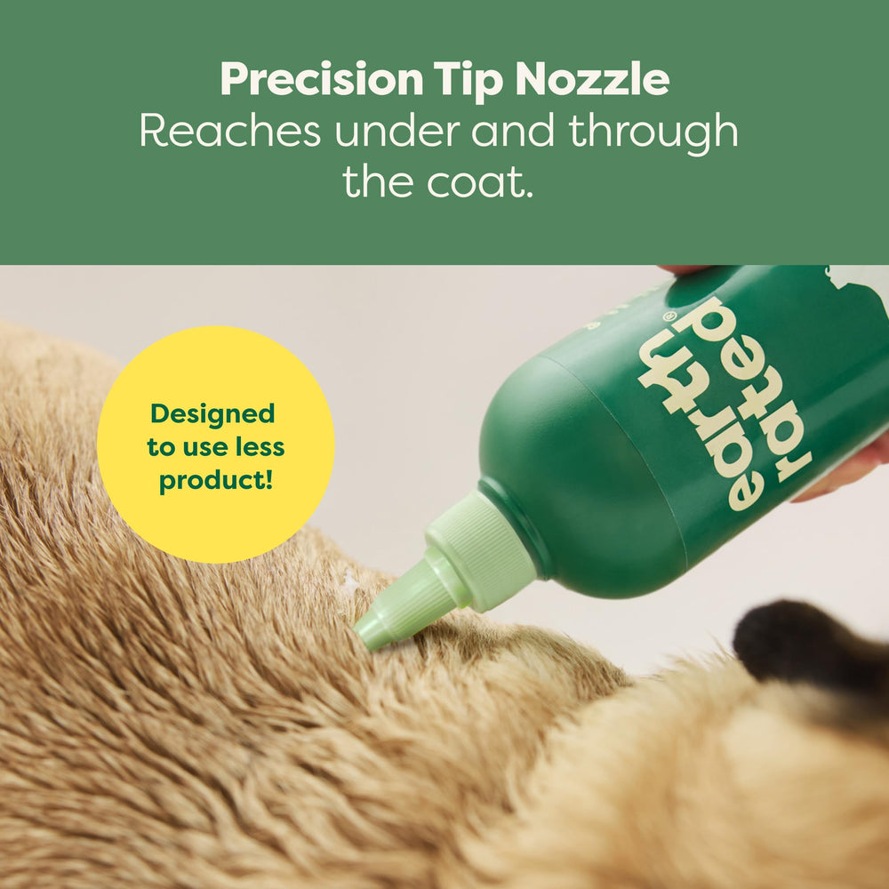 Earth Rated dog grooming routine image suggests a scent-free, comfortable bath.
