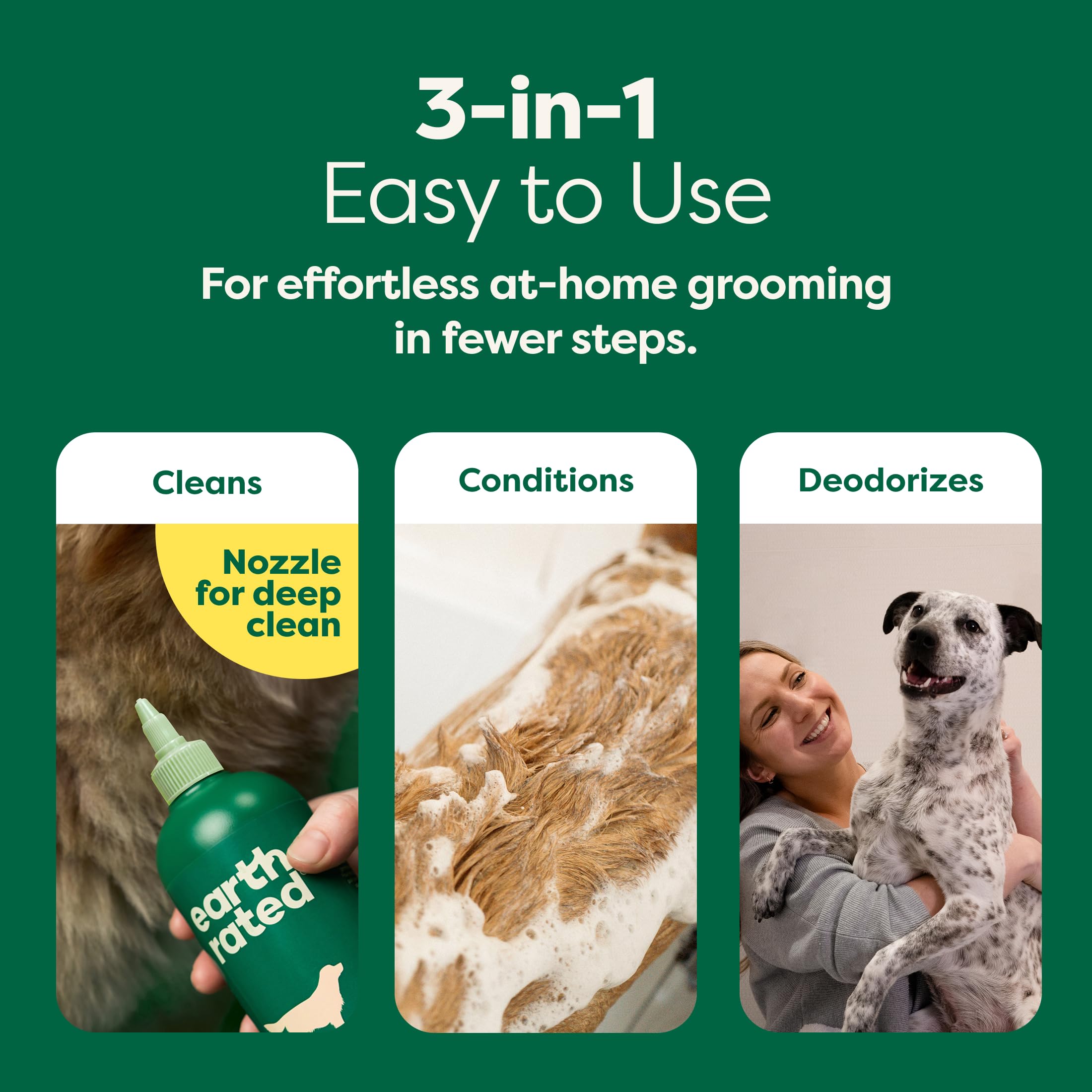Earth Rated hypoallergenic formula ideal for puppies and sensitive skin.