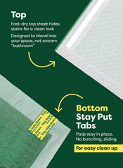 Earth Rated Max Absorbency Puppy Pee Pad adhesive-tabs feature keeps pads in place