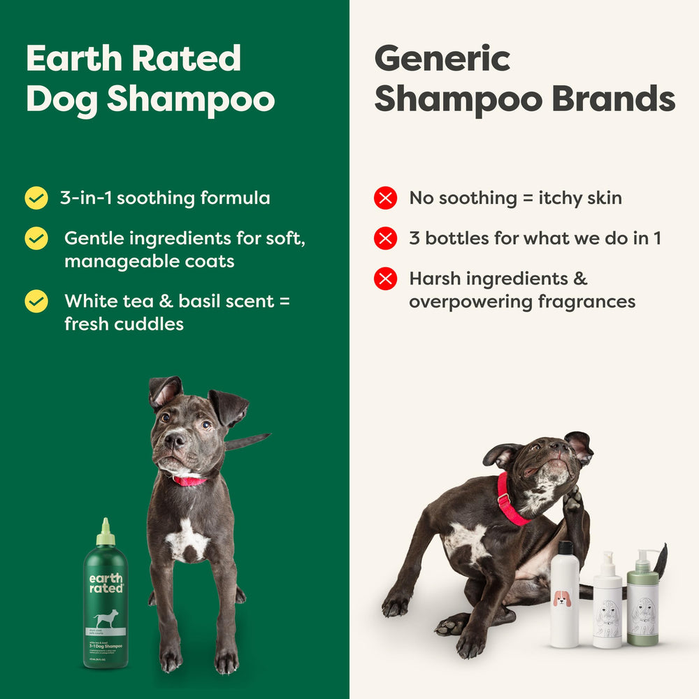 Earth Rated precise nozzle application allows targeted lather on skin and fur.