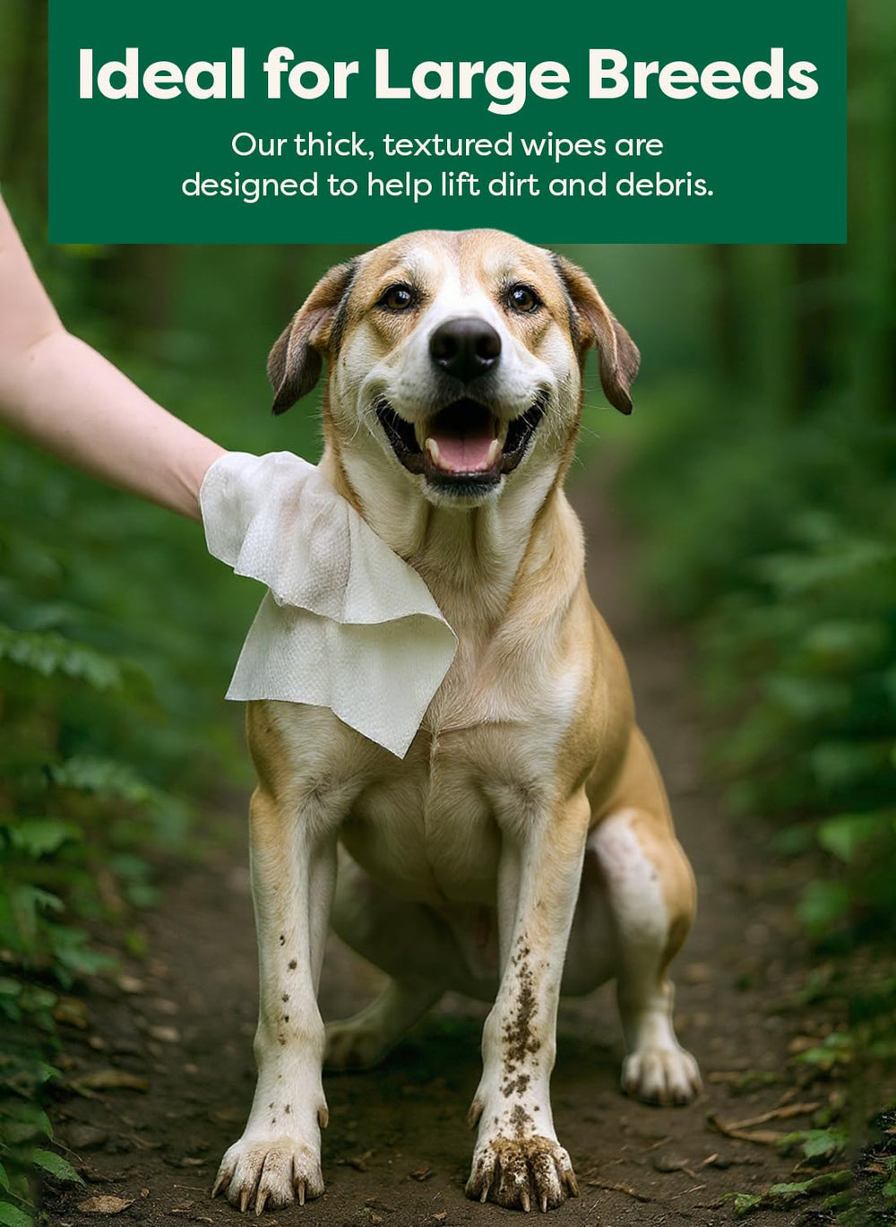 Earth Rated XL Pet Wipes ingredients aloe shea chamomile show gentle skincare during wipe-downs