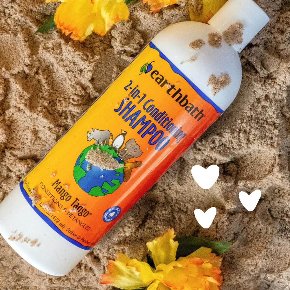 Earthbath Mango Tango 2-in-1 leaves coats shiny and soft after use.