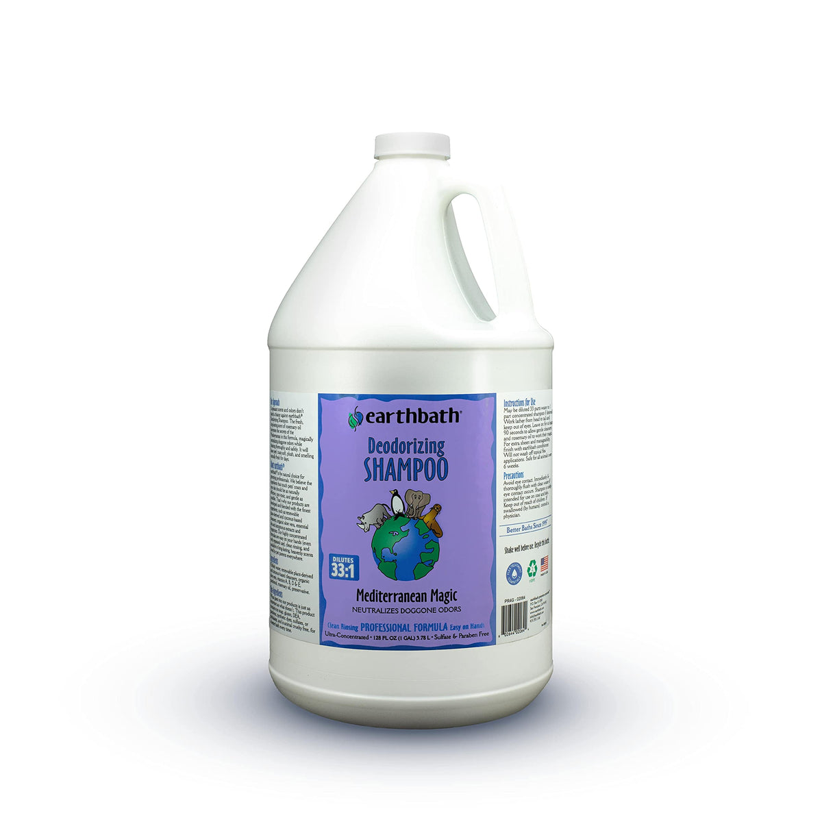 Earthbath Mediterranean Magic shampoo bottle deodorizing and refreshing coats.