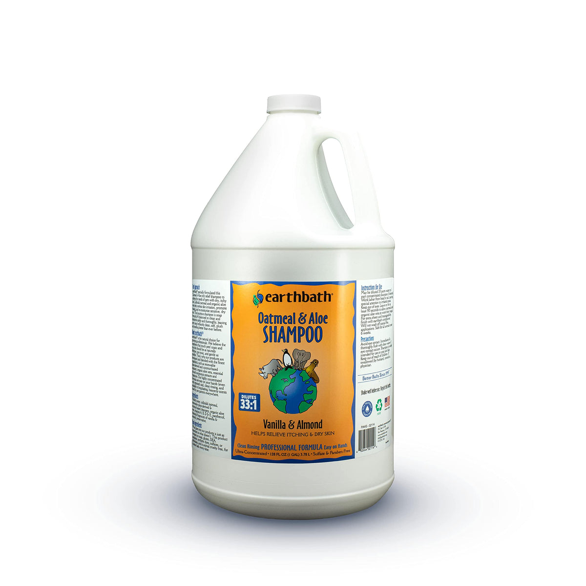 Earthbath Oatmeal & Aloe dog shampoo bottle for gentle cleansing