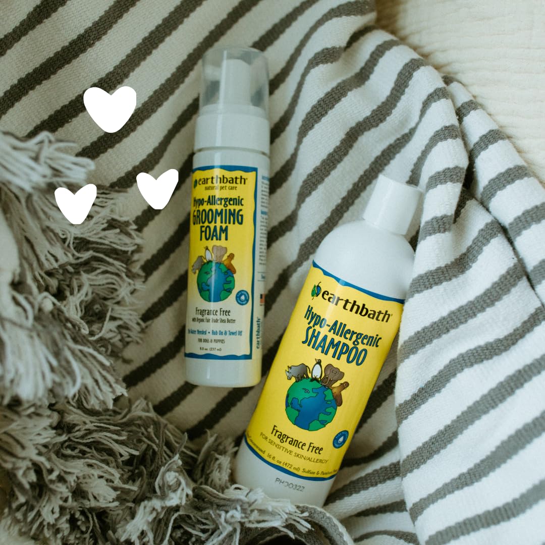 earthbath puppy shampoo gentle care image shows safe use on young pets.