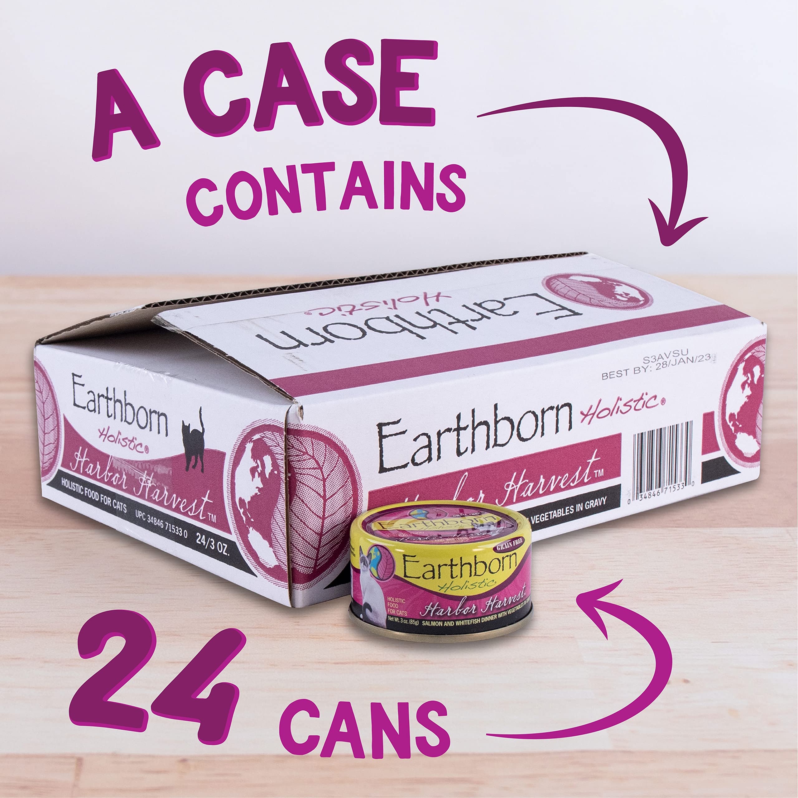 Earthborn Holistic Harbor Harvest salmon and whitefish protein close-up