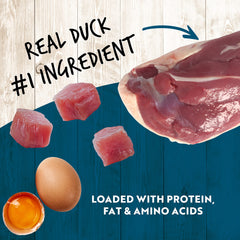 Earthborn Holistic K95 Duck ingredients-fruits-vegetables, wholesome profile for balanced nutrition.
