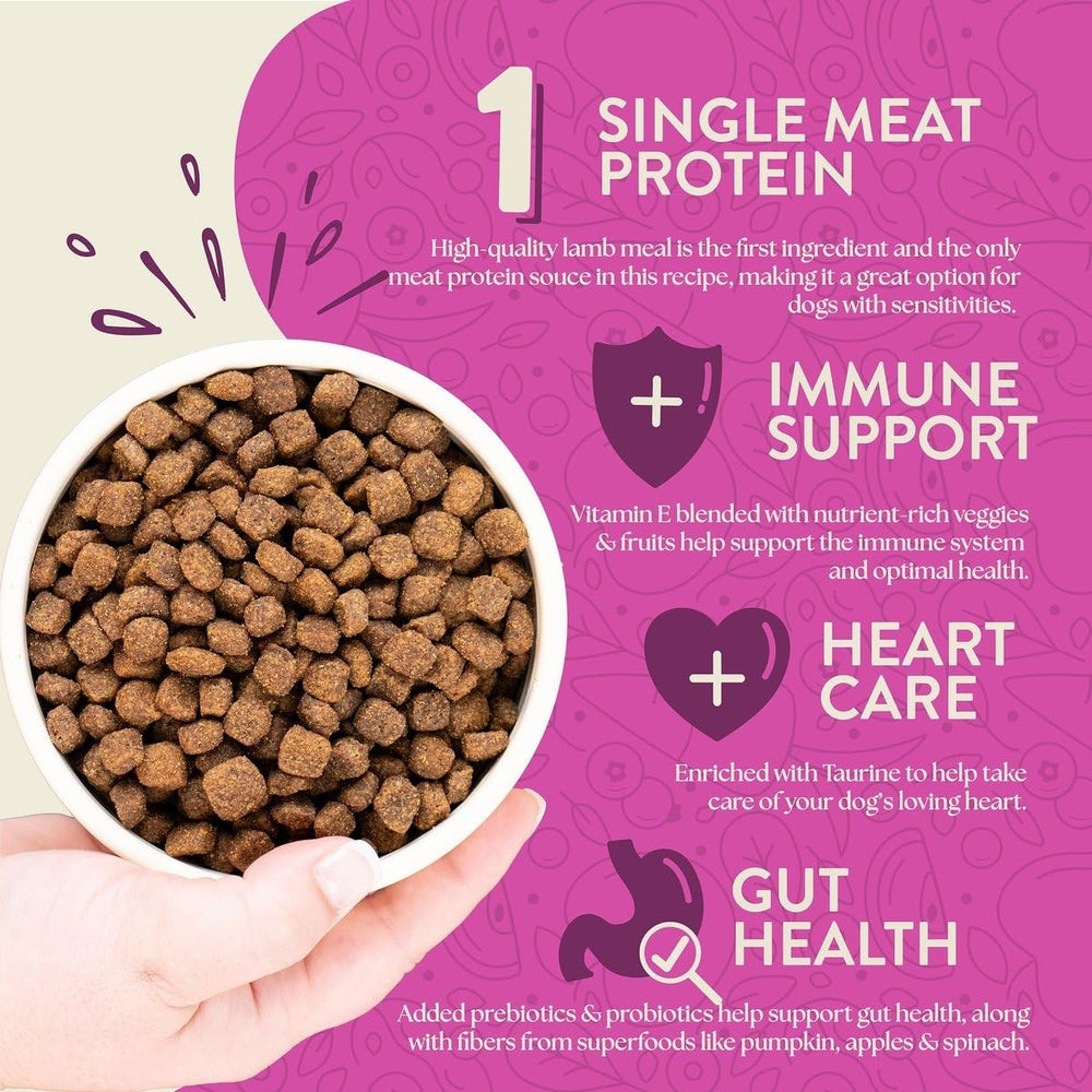 Earthborn Holistic Meadow Feast pea-free formula label for dogs with sensitivities