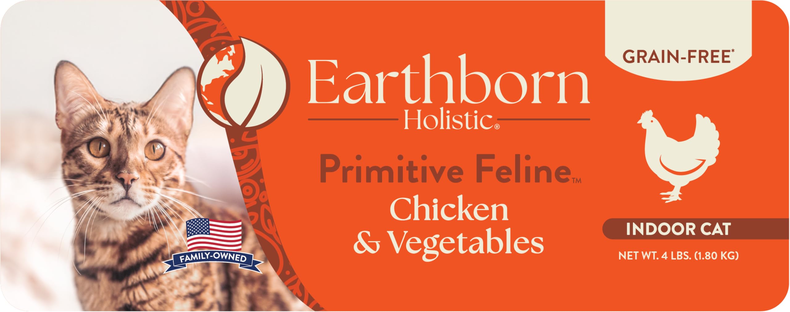 Earthborn Holistic Primitive Feline cat enjoying meal illustrating palatability and satisfaction
