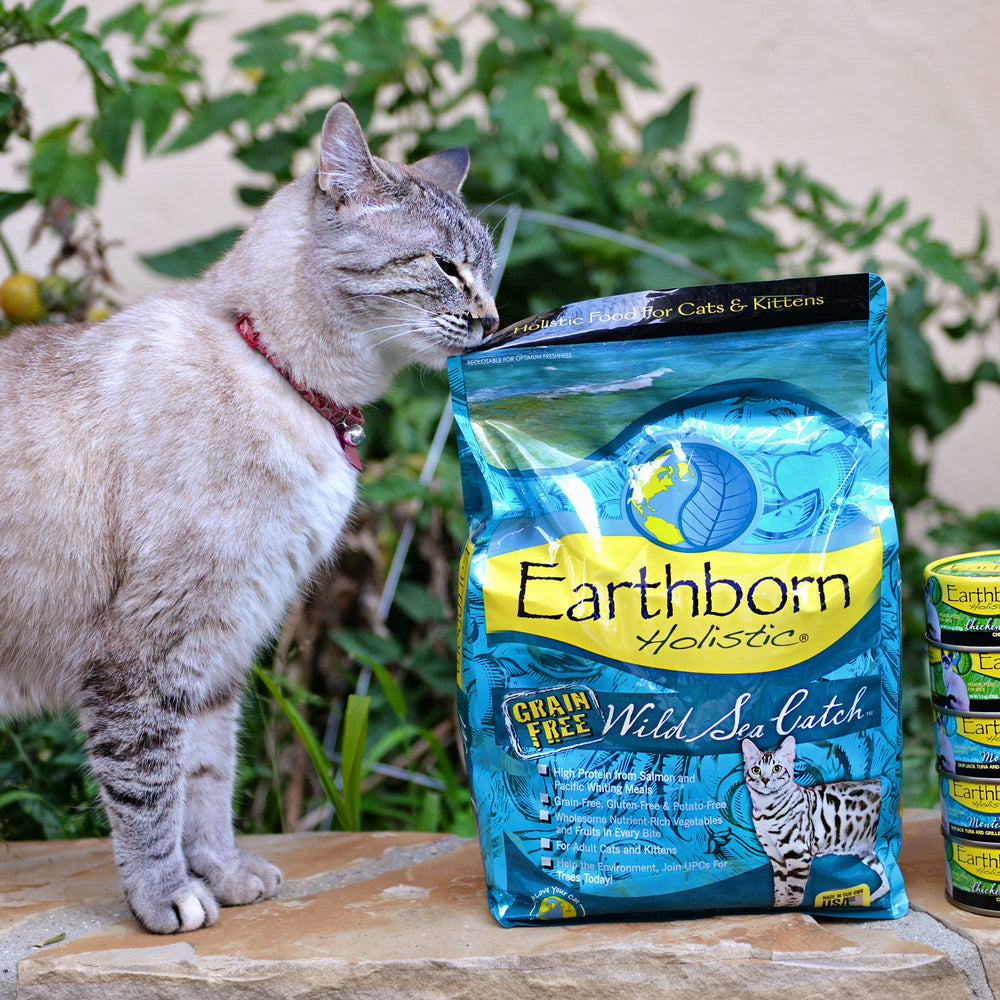 Earthborn Wild Sea Catch packaging BPA-free resealable bag—earth-friendly packaging.