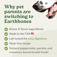 Earthly Presidio Earthbones gentle ingredient list closeup emphasizing limited formulation benefits