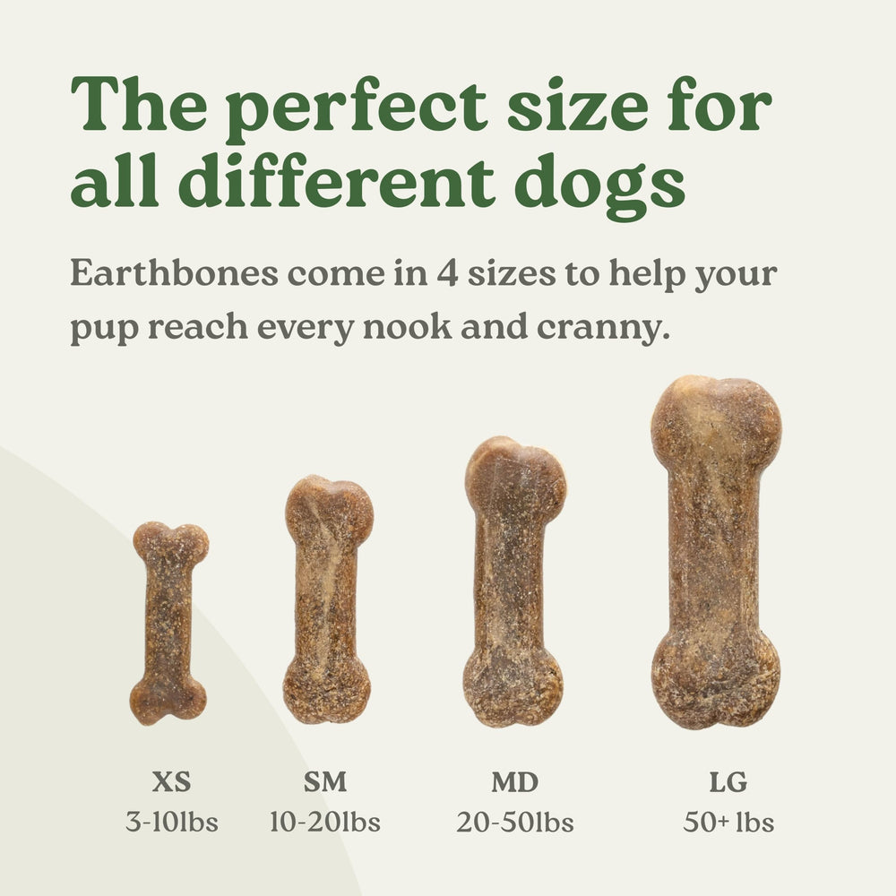 Earthly Presidio Earthbones lab-digestibility badge highlighting tested chewability for dogs