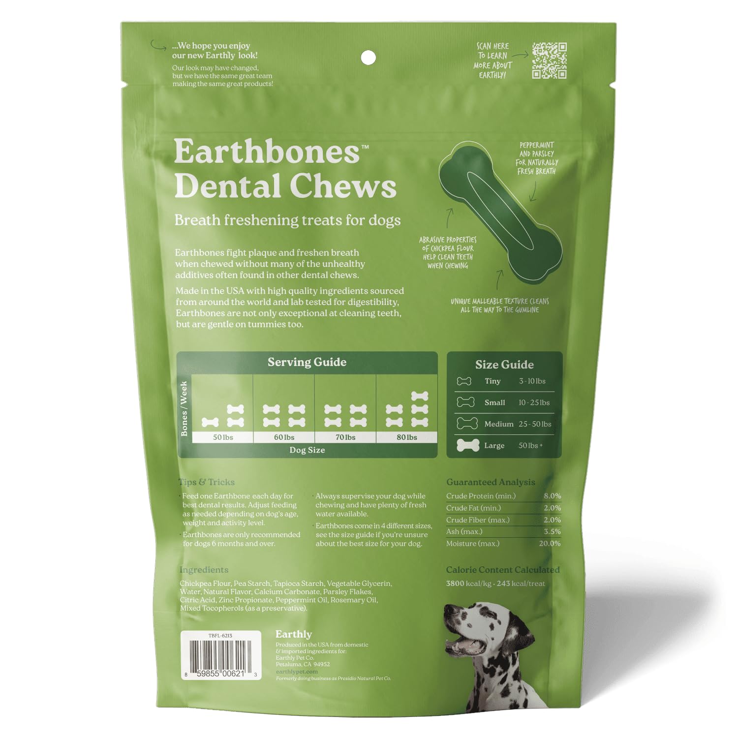 Earthly Presidio Earthbones-new-look front-pack image signaling updated branding and product trust