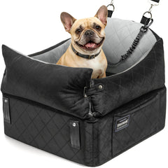 EASTBLUE dog seat in-car view showing secure booster for small dogs
