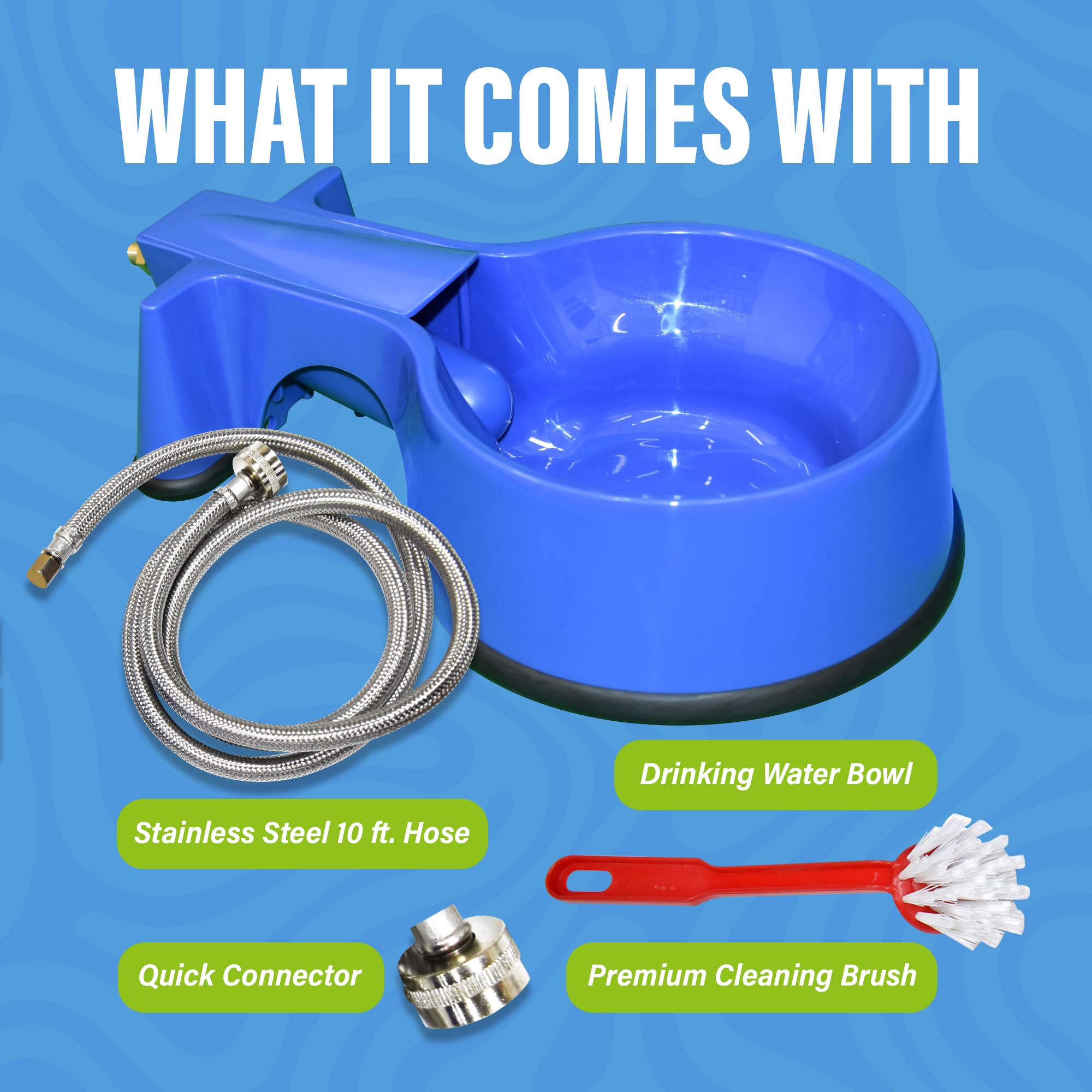 Easy-Clean Water Bowl operates quietly during filling for calmer pets.