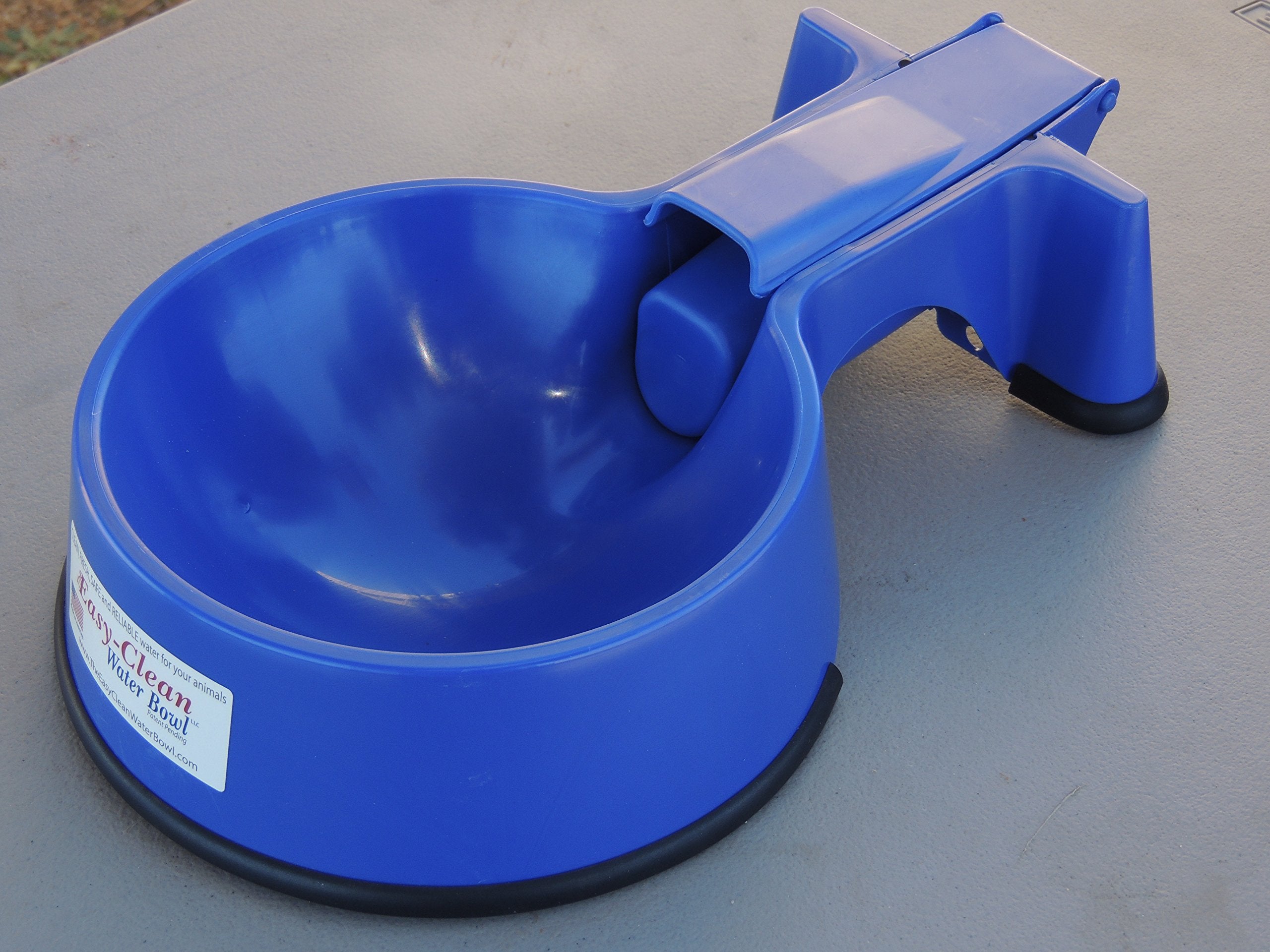 Easy-Clean Water Bowl protected float valve hinges open for easy cleaning.