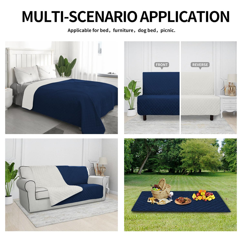 Easy-Going 110x90 inch sofa cover demonstrates large-fit protection.