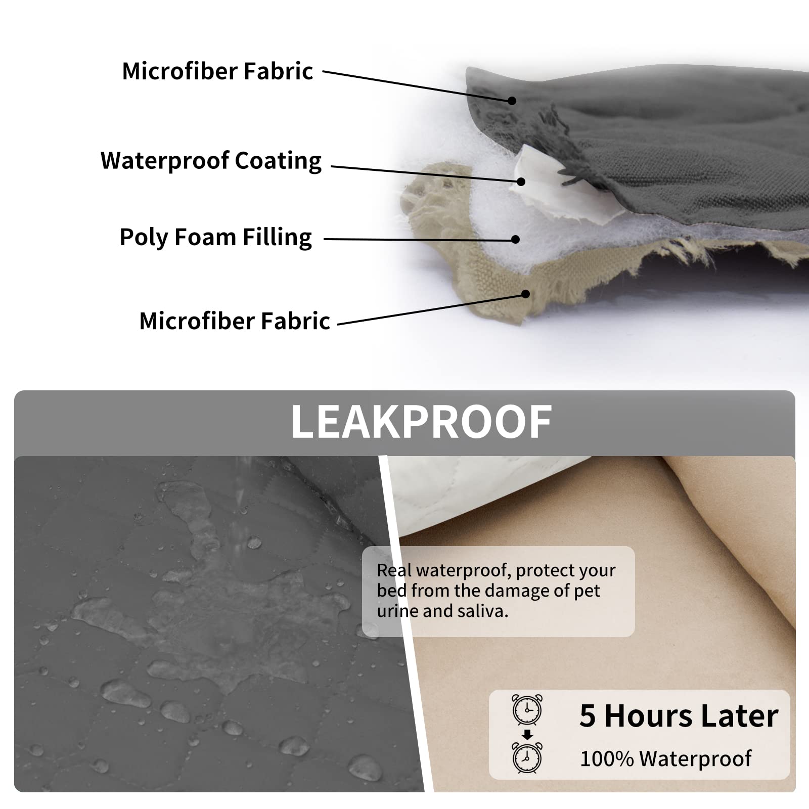 Easy-Going four-layer quilted fabric emphasizes durability and comfort