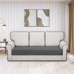 Easy-Going reversible cover with two colors demonstrated for matching decor