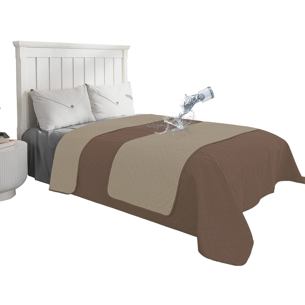 Easy-Going waterproof dog bed cover closeup shows durable 4-layer fabric protecting furniture.