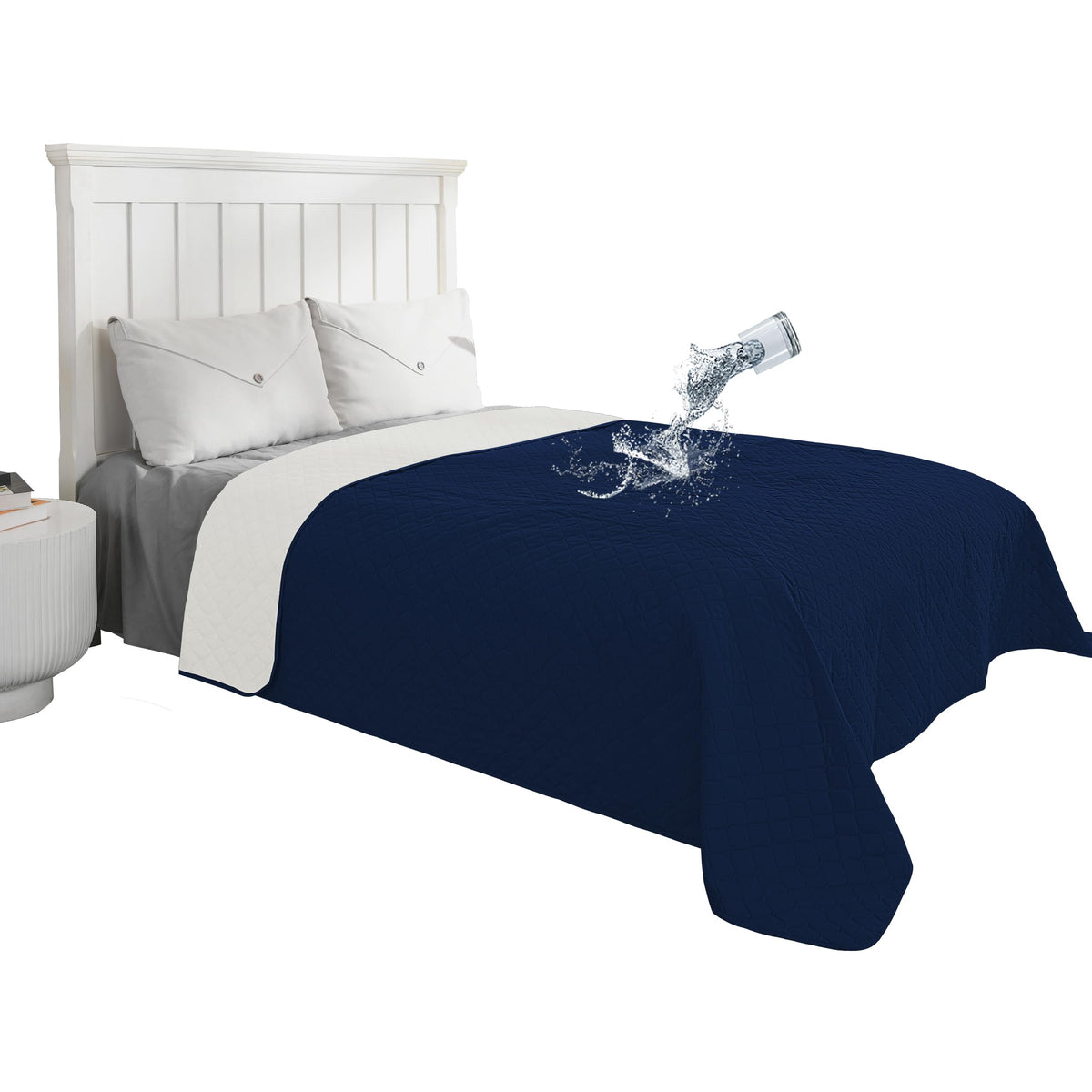 Easy-Going waterproof dog bed cover demonstrates leakproof protection for furniture.