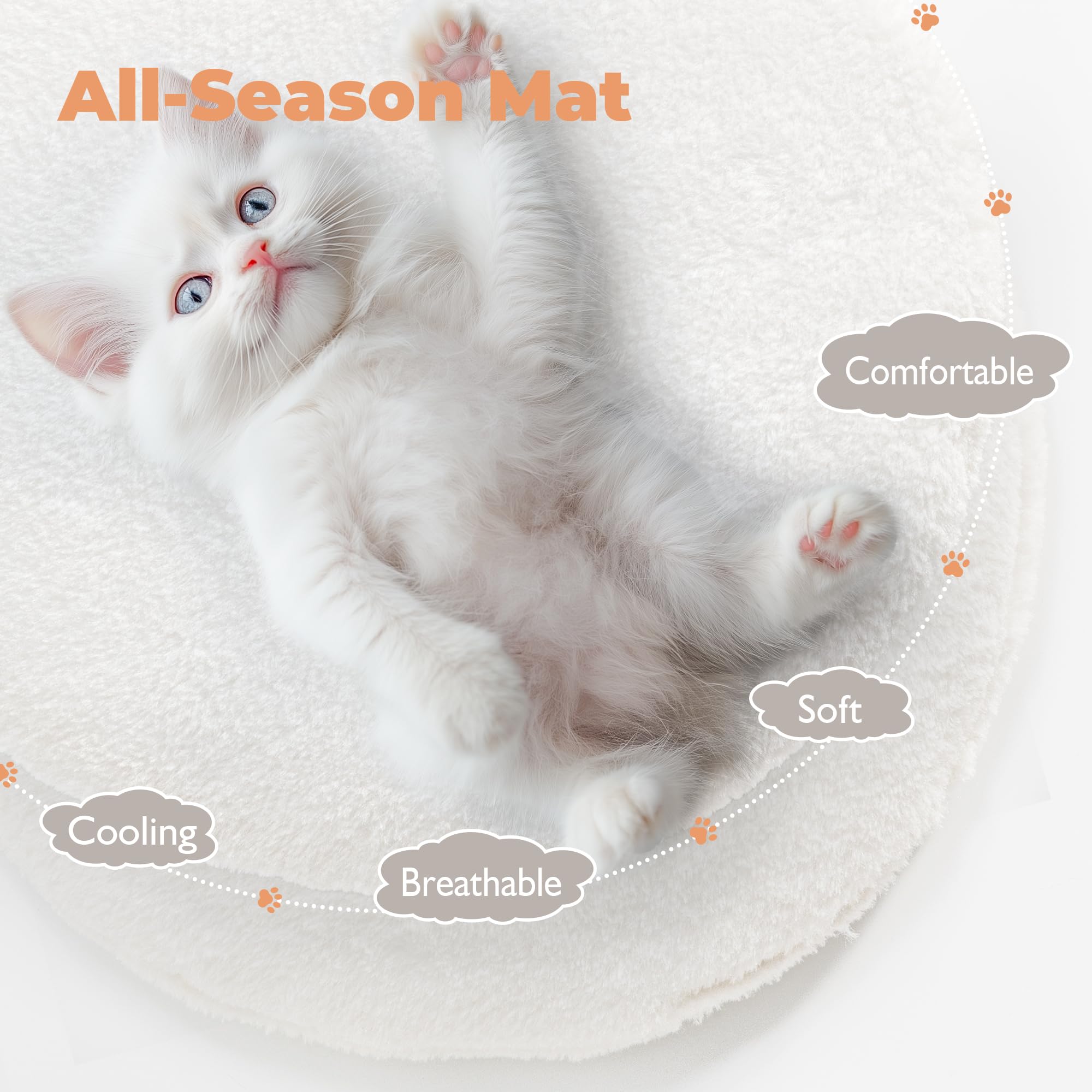 Easyego all-season-mats keep plush and cool surfaces comfortable year-round.