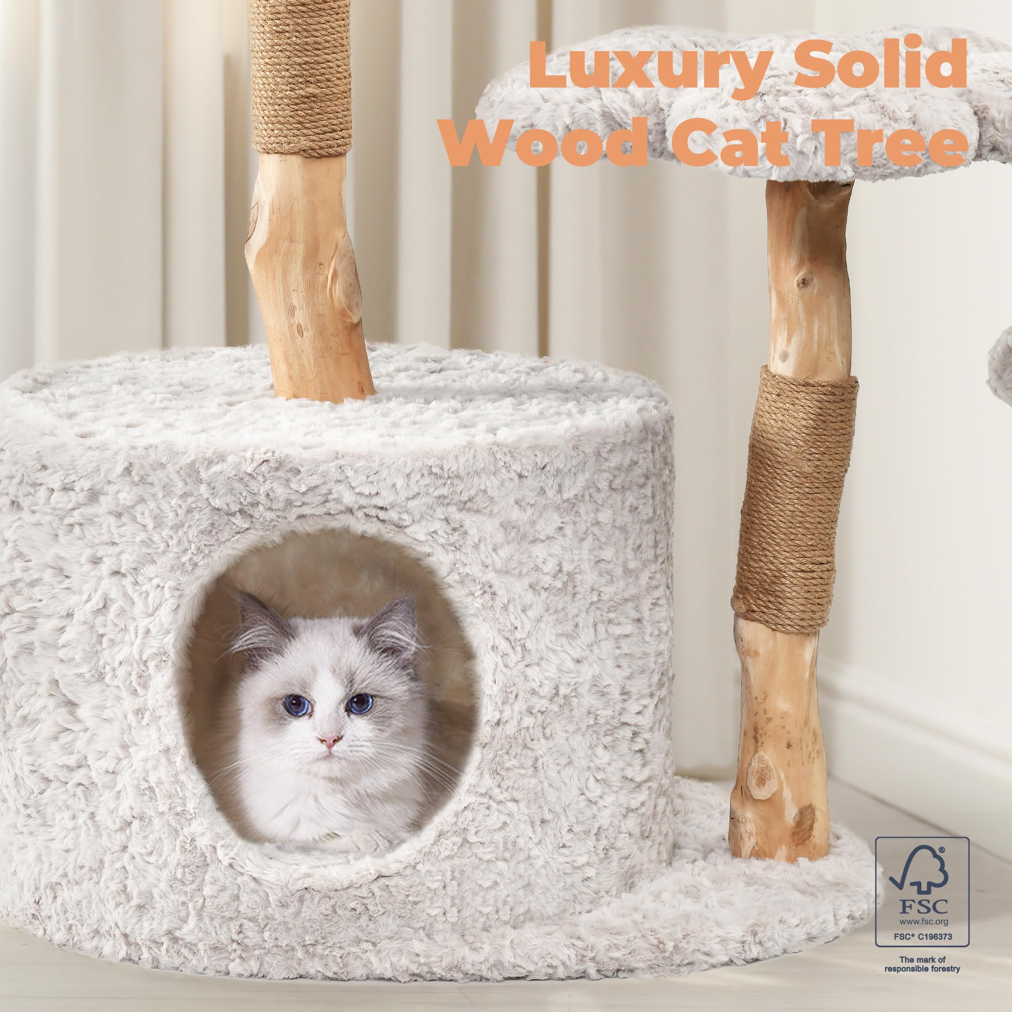Easyego cat condo with flower platform provides elevated resting spots and visual charm.