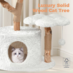 Easyego cat condo with flower platform for climbing and resting.