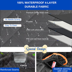 EasyHaWei 600D oxford scratchproof fabric for durable car seat protection.