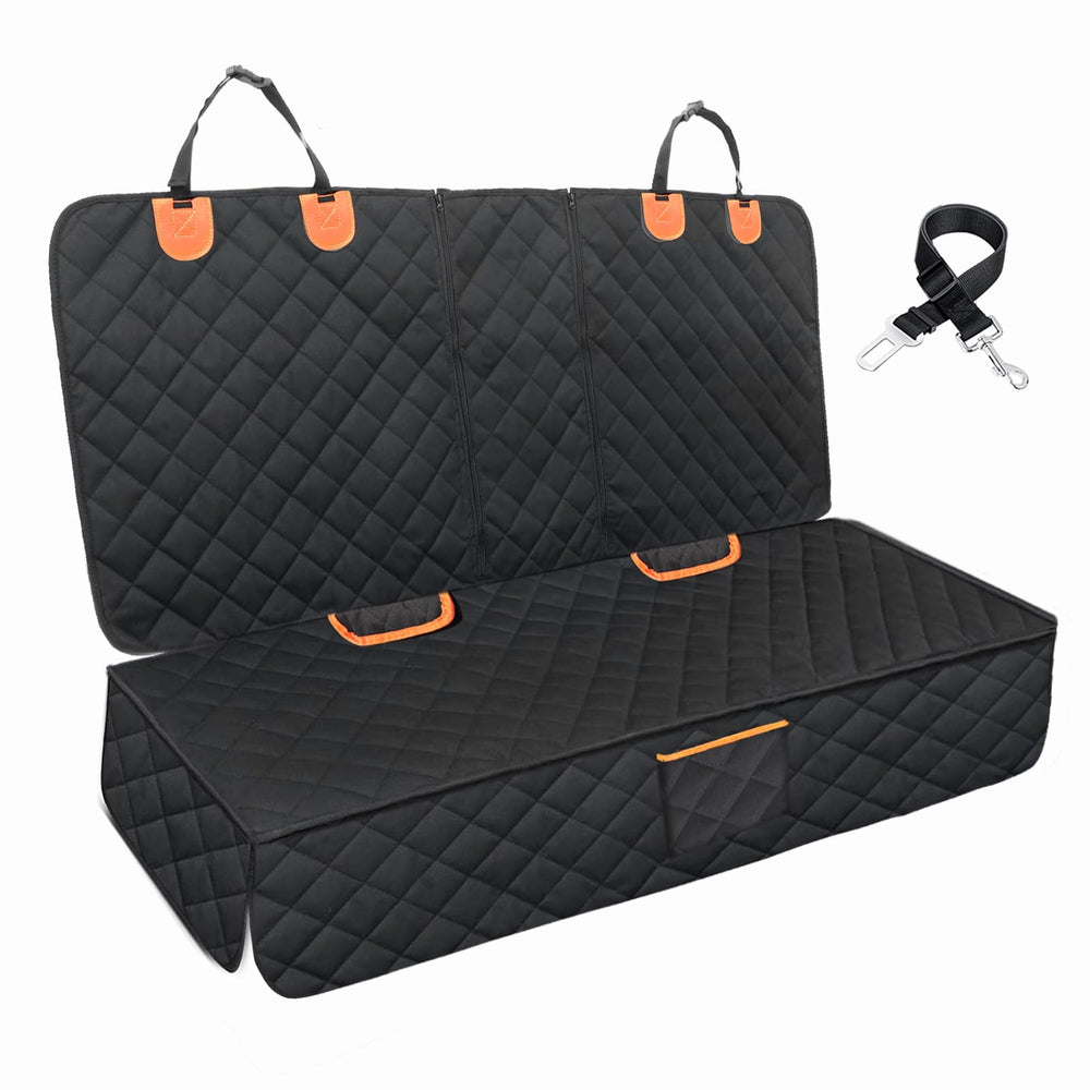 EasyHaWei back seat cover XL protects against fur and spills during car trips