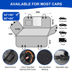 EasyHaWei dog car seat cover featuring waterproof material to protect interiors from spills.