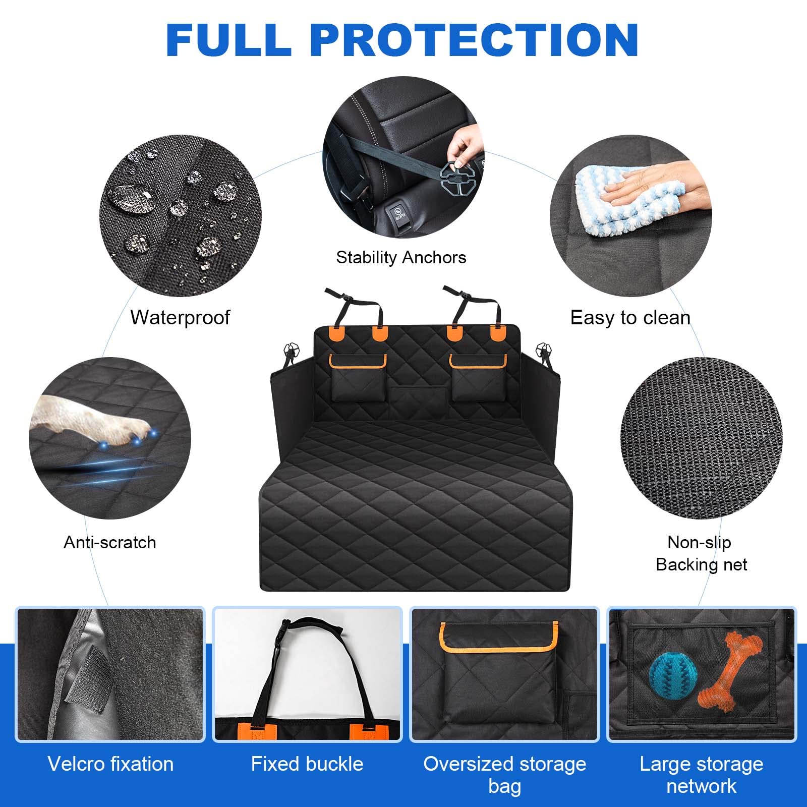 EasyHaWei dog cargo liner picnic mat travel-ready for outdoor adventures.