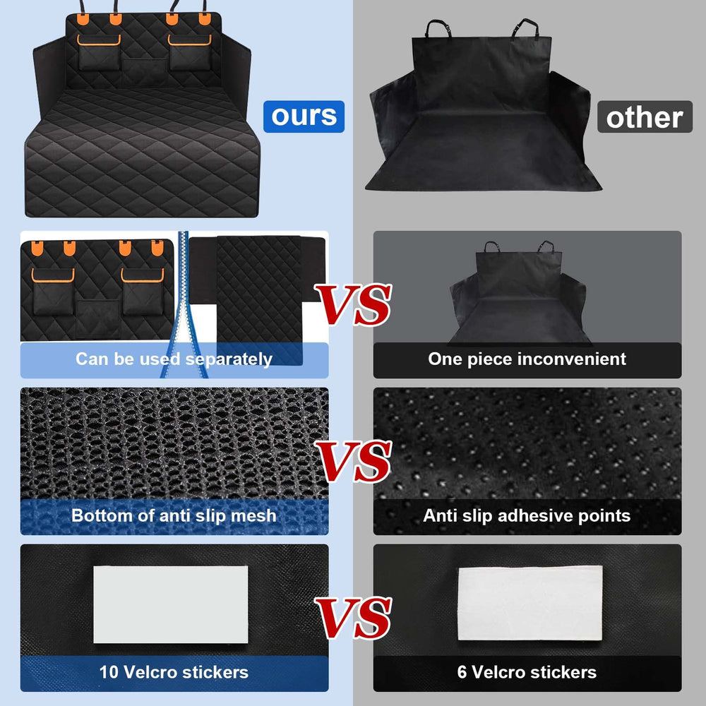 EasyHaWei dog cargo liner side flaps protection covers trunk edges.