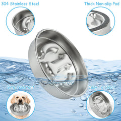 EATHEATY stainless bowls are rust-proof and long-lasting.