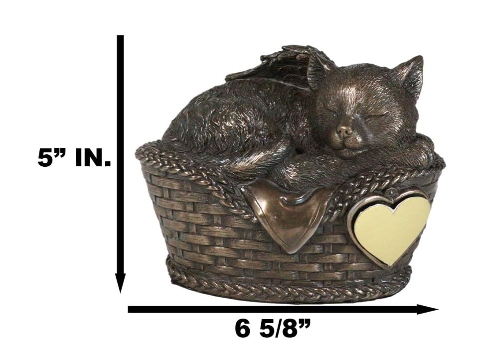 Ebros Gift designer-resin-cat-urn features hand-painted detailing and durable finish.