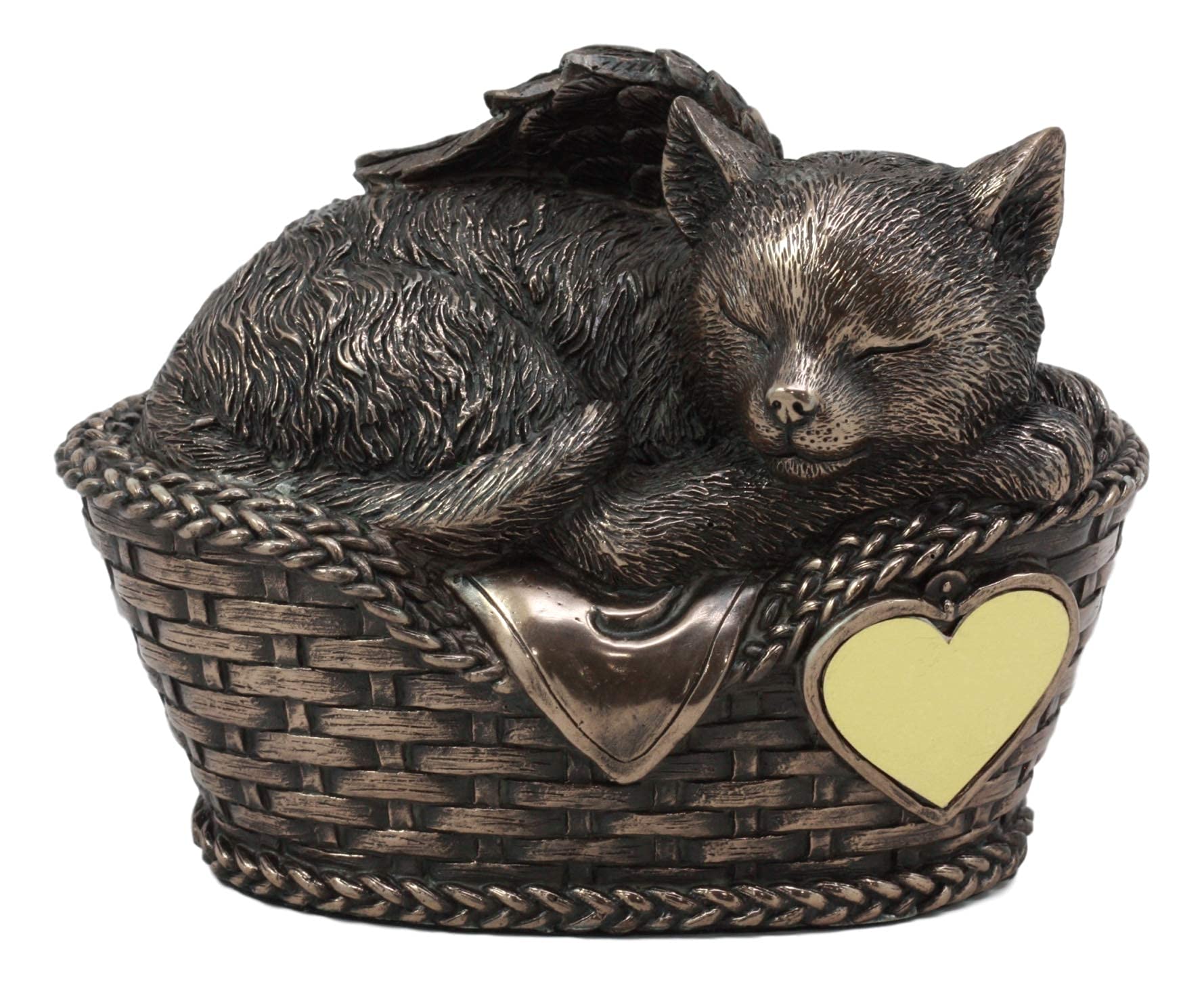 Ebros Gift hand-painted-cat-urn showcases artisan finish for warm home display.