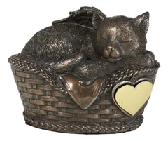 Ebros Gift heavenly-angel-cat-urn-bed serene memorial display for a cherished pet.