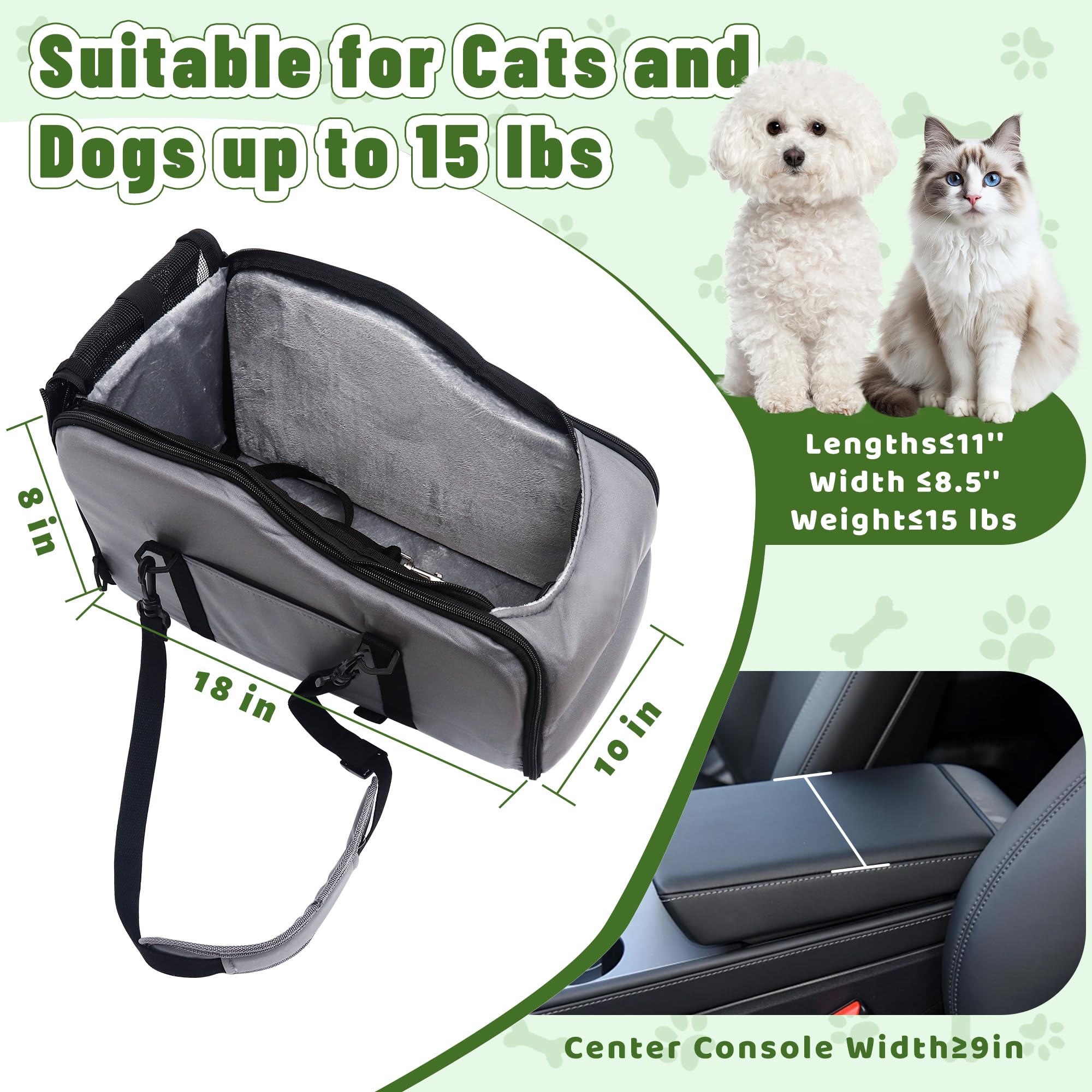 Ebukur small-dog booster viewpoint elevates your pet for a calmer, better-viewed ride.