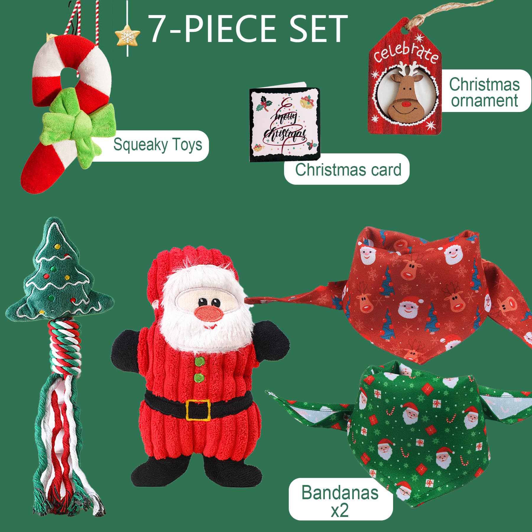 ECLAVIOS plush squeaky Santa toy promoting interactive indoor play