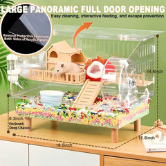 Ecleng hamster cage accessories pack showing included items for enrichment.