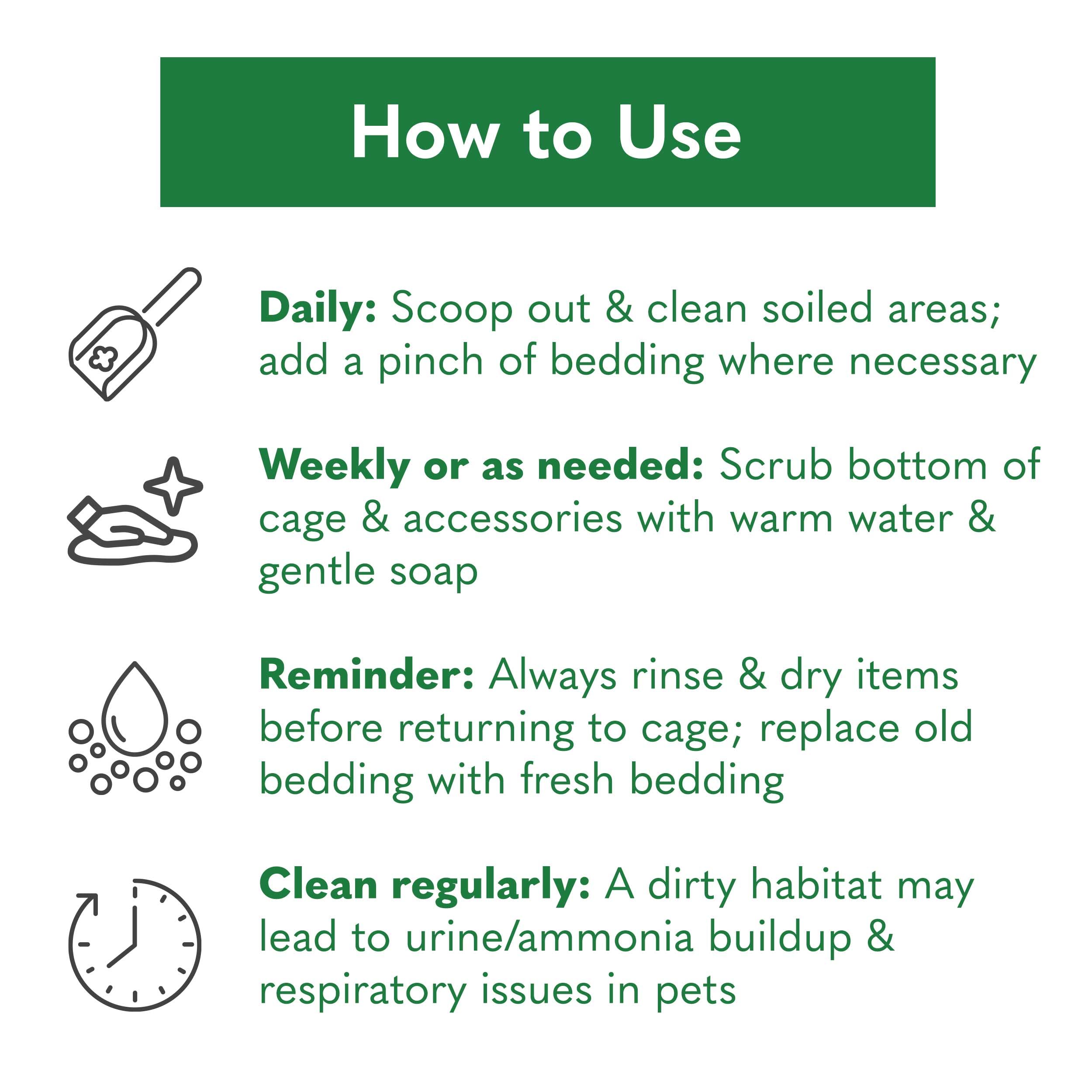 ECO Bedding is biodegradable and eco-friendly for conscientious owners.