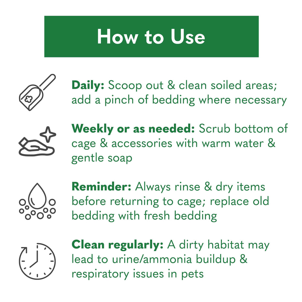 ECO Bedding is biodegradable and eco-friendly for conscientious owners.