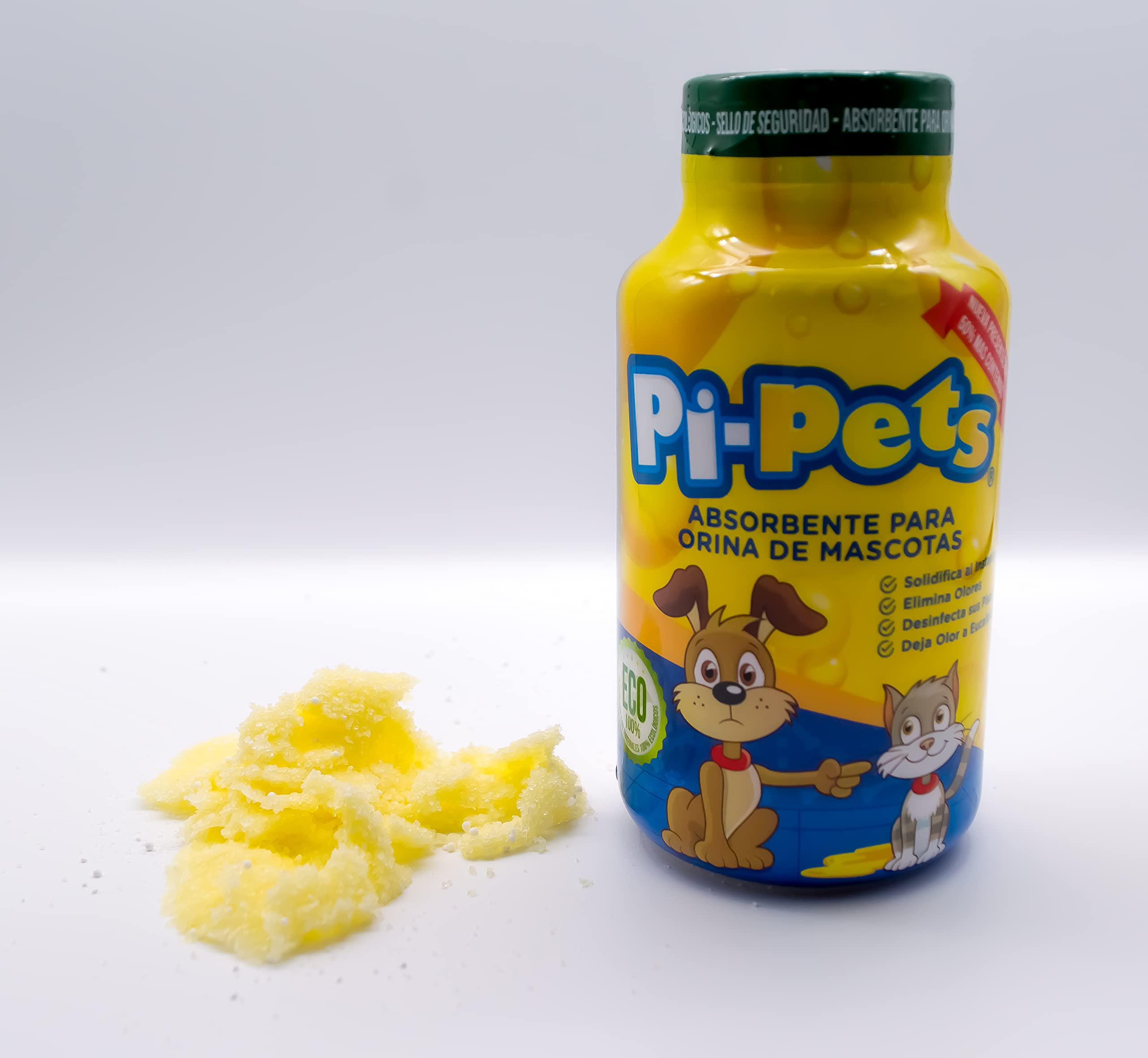 PI-Pets packaging on shelf highlighting 7.76 oz eco-friendly option.